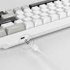 MageGee Portable 60% Mechanical Gaming Keyboard, MK-Box LED Backlit Compact 68 Keys Mini Wired Office Keyboard with Blue Switch for Windows Laptop PC Mac - Blue/White
