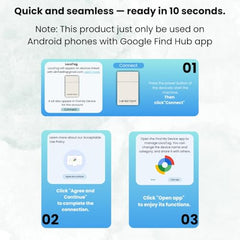Himster Locatag for Android | Google Find Hub Tracker | Bluetooth 5.4 | No SIM Needed | Anti-Lost & Loud 75dB Alert | Item Finder- Keys, Wallets, Bags, Pets |1-Year Replaceable Battery(White)