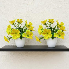 fancymart Artificial Flower Plant Home Décor with Small Size Pot | Pack of 2 | Plant Hanging for Home Decor | Office Decor (DESIGN-01)