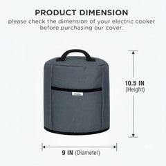 PHILLIN Polyester Dust Cover for Glass Electric Kettle With Open Pocket Waterproof, Dustproof and Washable Easy to Clean, Universal Fit, Durable (Grey)