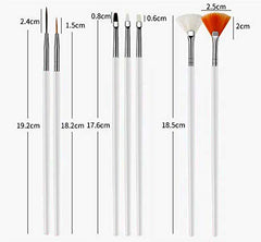 SYGA 15pcs Acrylic Nail Art Design Painting Tool Pen Polish White Nail Brush Set