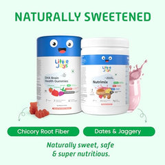 Little Joys DHA Kit (4-6 Years) | With NutriMix (350g) & DHA Gummies (30 day pack) | Omega 3 DHA-Packed Kit for Better Focus & Memory