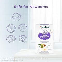Himalaya Gentle Baby Soap for Newborns | No Post Bath Dryness | B3G1 FREE - 125g | Gentle Cleansing With Phyto-Oil Complex of 100% Natural Oils of Almond & Olive| No. 1 Doctor Recommended Brand