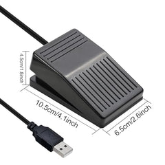 iKKEGOL USB Foot Pedal, USB Single Foot Switch Game Control, One Key Programmable Footswitch Map Mouse Keyboard for Video Game Push to Talk, Transcription HID