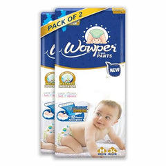 Wowper Easy Pants Baby Diaper | Medium Size Diapers | Diapers with Wetness Indicator | Upto 12 Hrs Absorption | 7-12 Kg | 34 Counts