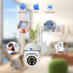 Maizic Smarthome Pack of 2 WiFi Mini PTZ Cameras 3MP | Dual Indoor/Outdoor Security Set, 360 Degree Pan-Tilt Zoom, Color Night Vision, Two-Way Audio, AI Motion Alerts, Multi-User Live View