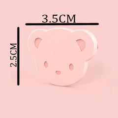 SYGA Children's Safety Pin Protective Equipment Child Safety Pin Cartoon Bear Heart Bow Baby Slobber Towel Pin (Bear Blue)