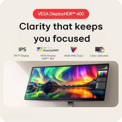 LG 34U511A 86.36cm (34 Inch) UltraWide WFHD (2560x1080) IPS Monitor, Anti-Glare, sRGB 99%(Typ.), Reader Mode, HDR10, 3-Side Virtually Borderless, HDMI, DP, HP Out, Tilt Adjustment Slim Stand (Black)