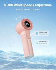 Gaiatop Portable Hand Fan with Makeup Mirror, Cute Camera Design, 3 Speed USB Rechargeable Mini Fan with LED Display, Multifunctional Neck Fan for Camping Travel Outdoor (Red)