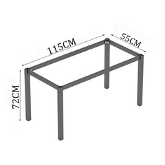 SYGA Iron Table Legs Bracket Stainless Steel Foldable Table Frame (Frame Only ? No Table Top Included) (115 X 55 X 72 CM, Black)