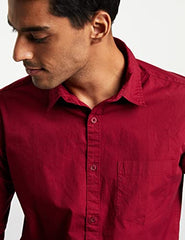 Amazon Brand - Symbol Men's Pack of 2 Cotton Casual Shirt| Regular Fit | Plain | Full Sleeve | Available in Plus Sizes