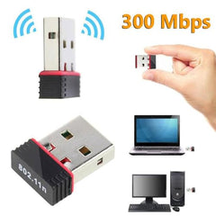 MLD 300Mbps USB WiFi Adapter, Wireless LAN Network Card Adapter Stick USB 2.0 Dongle for Desktop Laptop PC Windows 10 8 7 XP MAC OS MWA-101 (Plug-and-Play for Windows 10) -4Pcs