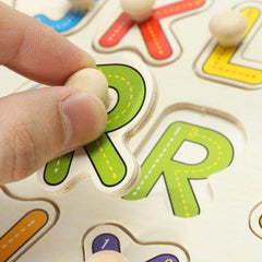 SYGA Educational Wooden A to Z Block Puzzle Alphabet Learning Toy