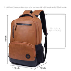 HOT SHOT Large 32 L Laptop Backpack HOTSHOT BAGS VINTAGE FAUX LEATHER|LAPTOP BAG|MEN & WOMEN|OFFICE BACKPACK|COLLEGE BACKPACK