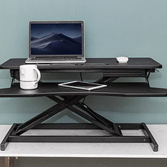 SYGA Height Adjustable Standing Table Computer Lifting Laptop Desk Converter Desk Lifting Legs 80 X 40 X 15 CM (Wood)