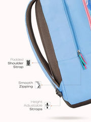 Safari Bloomveil School Bag For Girls, Capacity - 36L, 2 Compartments Backpack For kids