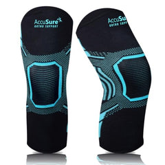 AccuSure Premium Knee Support for Men & Women –Compression Brace with 1-Year Warranty for Pain Relief, Arthritis, Injury Recovery, Sports, Running & Joint Stability -Small