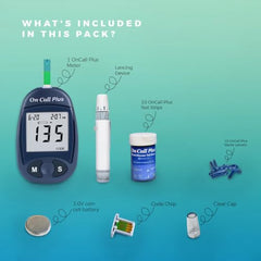 On Call Plus Glucometer with 10 FREE strips from ACON USA