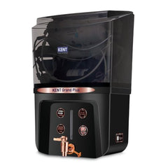 KENT Grand Plus Alkaline + Copper RO Water Purifier | RO+UV+UF+Alkaline+Copper+TDS Control+UV in Tank|ISI Marked| Auto Flush Feature|9L Tank|20 LP/Hr |Ideal For Borewell/Tanker/Municipal Water | White