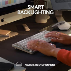 Logitech MX Mechanical Wireless Illuminated Performance Keyboard with Free Adobe Subscription, Linear Switches, Backlit Keys, Bluetooth, USB-C