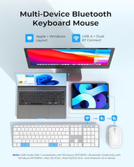 seenda SKM64-3 Wireless Bluetooth Keyboard Mouse Combo for Windows and Mac