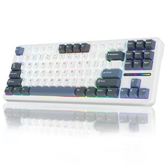 AULA F75 Pro Wireless Mechanical Keyboard,75% Hot Swappable Custom Keyboard,RGB Backlit,Pre-lubed Linear Switches,Side Printed PBT Keycaps Mechanical Gaming Keyboards,Gradient Purple