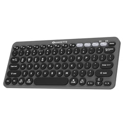 Amkette New and Improved Optimus BT 4-in-1 Multi-Device Wireless Keyboard, Pop Keys, Bluetooth, One-Click Device Switching, AI Access, Dual OS Layout, Windows, macOS, Android & iOS Compatible, Black