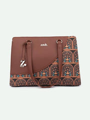 ZOUK Office Essential Bag | Jute | Vegan Leather Handcrafted Tote Bag With Double Handle Shoulder Strap | Bristel