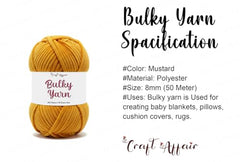 Craft Affair | Bulky Yarn/Blanket Yarn (8mm, 50 Meter, 100 Gram) | Chenille Yarn | for Craft Project: Blood Red