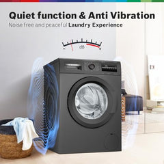 Bosch 7 kg 5 Star Fully-Automatic Front Loading Washing Machine (WAJ24209IN, Black, AI active water plus, In-Built Heater, BLDC Inverter motor, Steam)