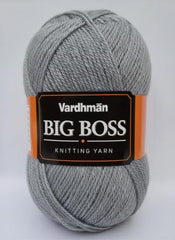 Vardhman BigBoss Knitting Yarn – 200g Ball, 575m, 84% Acrylic + 16% Nylon, 3-Ply DK Weight, Soft & Durable Wool for Knitting, Craft, babywear, blanket, winter wear; threads for crochet hook needle - Boss-15 - Cream