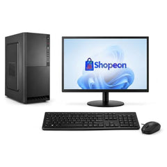Shopeon Desktop Computer, Computer Set, Core i5, 8GB RAM, 128GB SSD, Windows 11, 20 Inch Monitor, Home Office PC