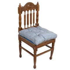Kuber Industries Pack of 2 Square Chair Pad/Cushion|Quilted Microfiber Fabric & Solid Color|Soft & Comfortable Sitting|Size 45 x 45 x 7 CM (Grey)