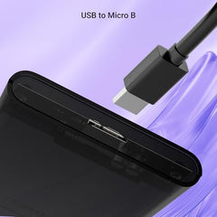 Zebronics 2.5" SSD/HDD Enclosure, Max. 4TB Storage, Upto 5Gbps Transfer Speed, Tool-Free Slide Design, USB to Micro B Connector, Windows, Mac, Linux Support, Transparent Case (CSH101)