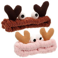 MOMISY Elastic Women's Lovely Hair Band Wash Face Spa Headband-Washable Facial Band Makeup Wrap Headbands Fits All Head Sizes (Elk Brown)