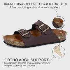 Centrino Sandals for Men | Berkin-Style Slip-On Casual Sandal with Open Toe Design |Lightweight On-Grip Sole for Outdoor Wear|Men Open Toe Buckle Strap Sandals| Summer Slip-On Slipper|Perfect For Monsoon Rainy Season NAVY 13 UK(7313)