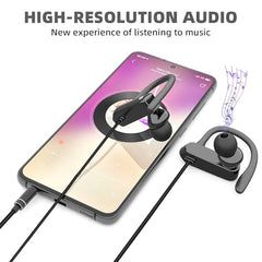 ASKUBSKU Over Ear Wired Earbuds 3.5mm Headphones with Microphone Ear Hooks