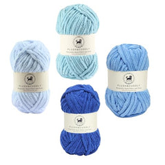 NESTNHAVEN , Plush & Cuddly Sets 2.0 , Chenille Yarn Supersoft Hand Knitting Wool Ball, set of 4 , 400 grams (1 Ball/100 Gram Each) Suitable for Craft, Babywear, Toys , Baby Blankets , 5 Bulky, Shades - NNHS 2.0 (Set 26 baby Pink , lilac , hot pink…