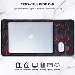 INOVERA Anti-Slip Gaming Mouse Pad | Shortcut Keys Rubber Stitched Mat |Desk Accessories for Laptop, Computer Home, Office (Black, 800L x 300B mm)