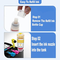 KOSH T664 Refill Ink Compatible for Epson L130, L310, L361, L380, L405, L565, L365, L485, L220, L360, L130, L130 and L380 Printers (4, Black Pack of 4)