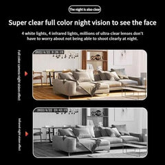 Grousale 3 MP FHD WiFi Indoor Mini Fox Ptz Security Camera with Color Night Vision, 360° Ptz Rotation, Motion Tracking, Two Way Audio and Multi Users View