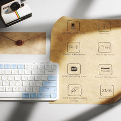 Keychron B1 Pro Ultra-Slim ZMK/Launcher Wireless Bluetooth 2.4 GHz/Wired Connection Keyboard for Mac Windows Linux - Gray