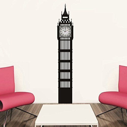 SYGA Classic Tower Wall Stickers Clock_13