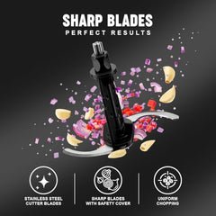 Sujata Chopcraft Electric Chopper 900ml, Vegetable Chopper for Kitchen | Dual Speed | 3200 RPM High Speed Motor | Stainless Steel Blades | Chop, Mince, Whip & Blend | Black