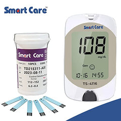 SMARTCARE Blood Glucose Monitoring Kit - Includes Meter 10 Test Strips 10 Lancets, Lancing Device Manual and Carry Case for Easy and Accurate Diabetes Management