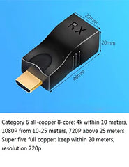 sartyee 2 PCS HDMI Extender Over Cat5e/6, Ethernet to HDMI RJ45 Ethernet Network Adapter, Support 1080p UP to 30m/98ft Video and Audio for HDTV HDPC PS4 STB (HDMI to RJ45 1 to 2)