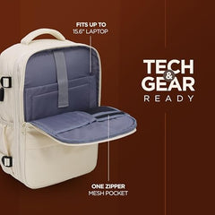 Acer Estilo Premium 15.6 Inch Blue Color Backpack I Water Resistent Polyester I Expandable, 2 Zipper Front Pocket, 2 More Compartment for Laptop and Other Accessories I USB Charging I Strolley Strap