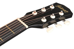 Juârez Acoustic Guitar Kit, JRZ38C/BK 38 Inch Cutaway, 038C with Bag, Strings, Pick and Strap, Black