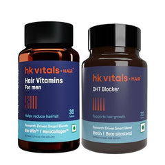 hk vitals Hair Vitamins + DHT Blocker, 2 x 30 Tablets