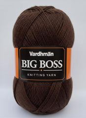 Vardhman BigBoss Knitting Yarn – 200g Ball, 575m, 84% Acrylic + 16% Nylon, 3-Ply DK Weight, Soft & Durable Wool for Knitting, Craft, babywear, blanket, winter wear; threads for crochet hook needle - Boss-15 - Cream